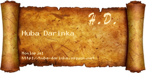 Huba Darinka névjegykártya